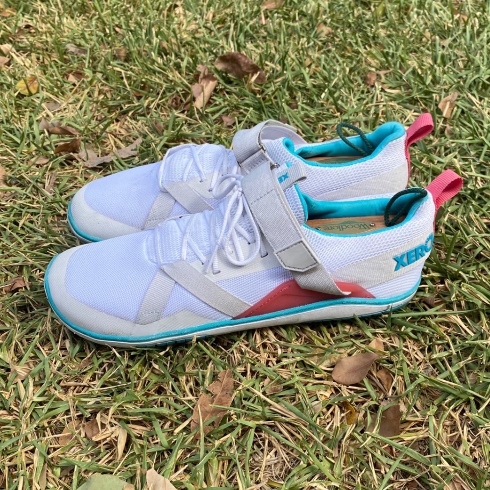 Xero Shoes Forza Trainer Womens 9 White Teal Pink Barefoot Training Shoes RR07